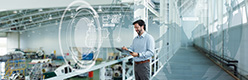 Business person managing global supply chain Business person managing global supply chain