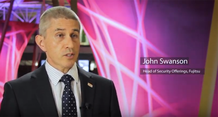 Video still: John Swanson talks about security in financial services