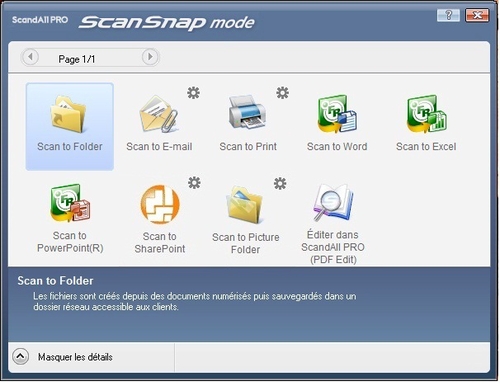 ScandAll PRO ScanSnap mode screengrab