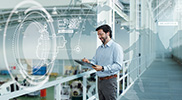 Business person managing global supply chain Business person managing global supply chain