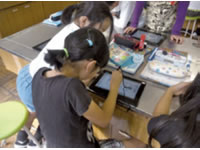 Tablets being used in a school