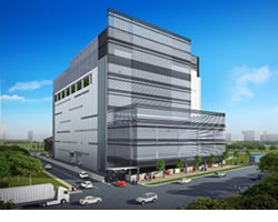 The state-of-the-art Equinix datacenter building which houses the new Fujitsu datacenter