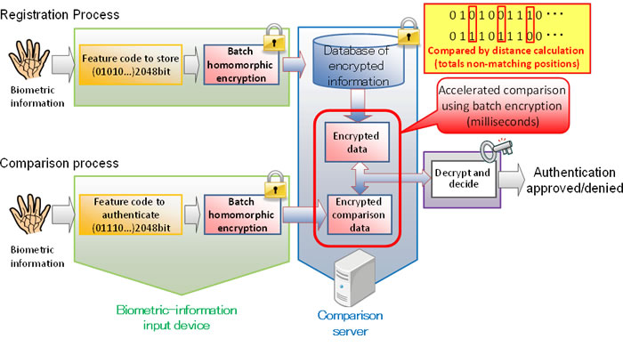 Figure 4: Biometric authentication workflow using this technology