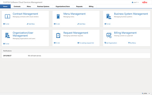 Management Portal Screen
