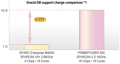 Oracle DB support charge comparison *1
