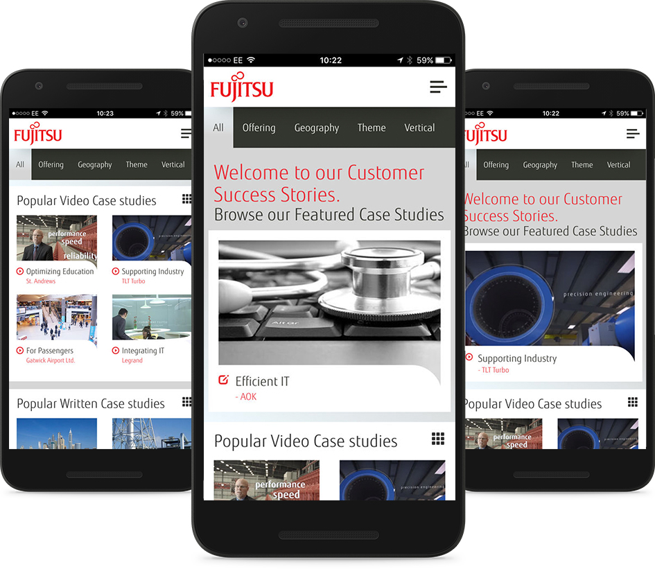 Fujitsu Customer Stories app
