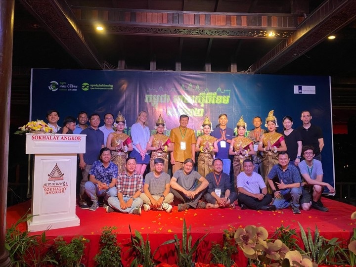 Speakers enjoying the welcome party at the Cambodia ICT Camp 2022 (Siem Reap, Cambodia)