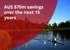 AUS $70m savings over the next 15 years AUS $70m savings over the next 15 years