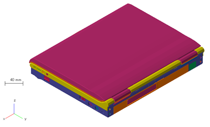ノートパソコンの3次元CADモデル