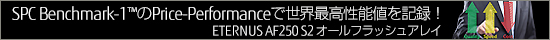 優れたコストパフォーマンス：ETERNUS AF250 S2 オールフラッシュアレイが、SPC Benchmark-1™のPrice-Performanceで世界最高性能値を記録！