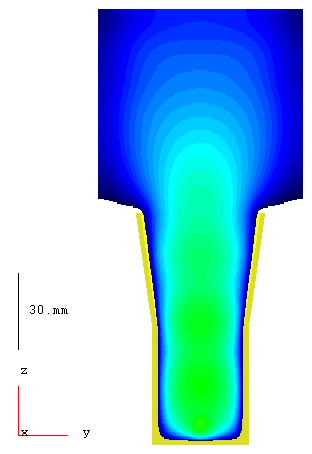 図4 電界(Ex)の定常状態(周波数 7GHz)