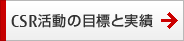 CSR活動の目標と実績 CSR活動の目標と実績
