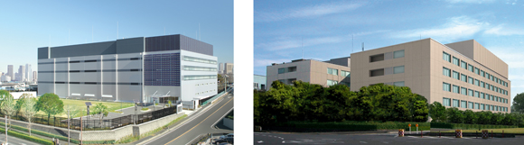 今回PCI DSSに準拠した、横浜データセンターと横浜港北データセンターの画像