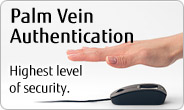 Palm Vein Authentication. Highest level of security.