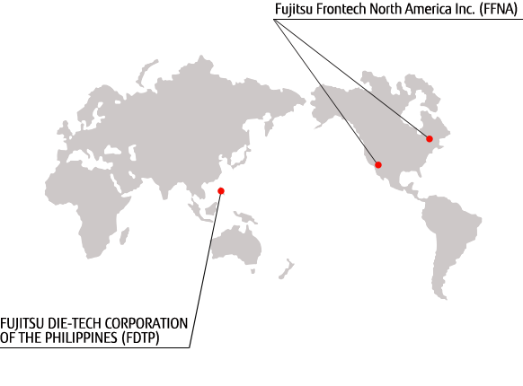 Group Companies outside Japan map