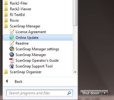 ScanSnap Manager update online ScanSnap Manager update online