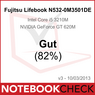 Notebookcheck.com test result: good, Fujitsu LIFEBOOK N532, March 2013