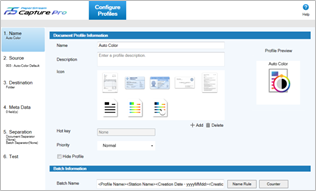 Profile setting with a wizard for administrators Profile setting with a wizard for administrators