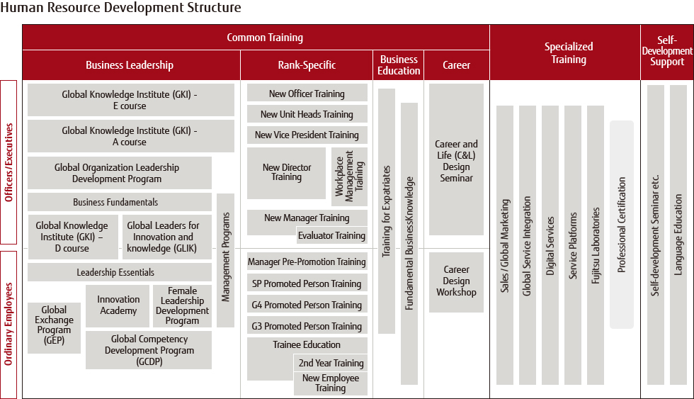 human resource development and career design fujitsu human resource academy