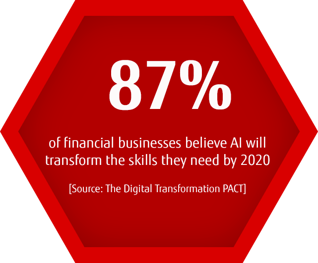 87% of financial businesses believe AI will transform the skills they need by 2020