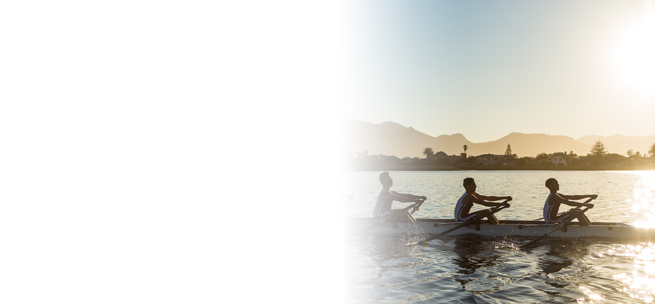 Background - Mixed Race Rowing Team Lake