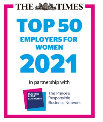 Logo: The Times Top 50 Employers for Women 2021