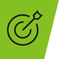 pictogram with lime background - target symbol