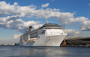 Cruise ship affected by a COVID-19 outbreak