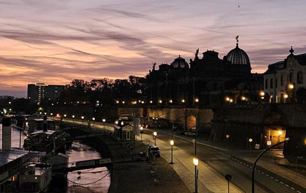 Street at night in Dresden