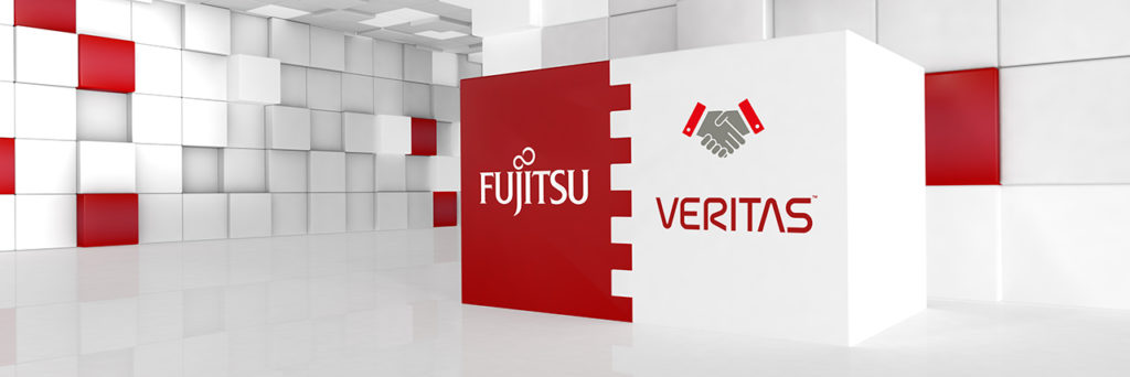 Promotional image for Fujitsu & Veritas partnership