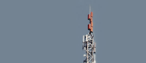 Telecoms tower on skyline