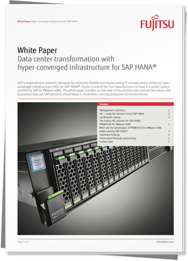 White Paper:
					Data center transformation with hyper-converged infrastructure for SAP HANA PDF