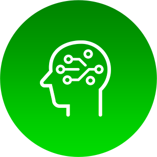 Icon showing AI-enabled insights