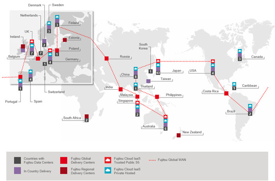 Map of Data Center Locations