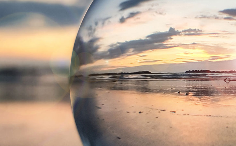 reflection of water, sand and ocean