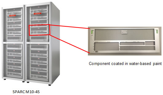 SPARC M10-4S / Component coated in water-based paint