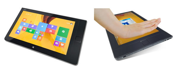 Windows tablet with built-in palm-vein authentication sensor