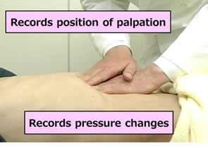 Figure 1: A Kampo doctor performing a palpation