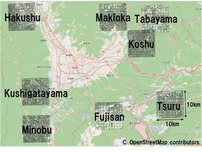 Figure 3: Areas where the trials will be conducted (initial 8 locations)