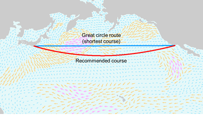 Figure 1: Illustration of weather routing