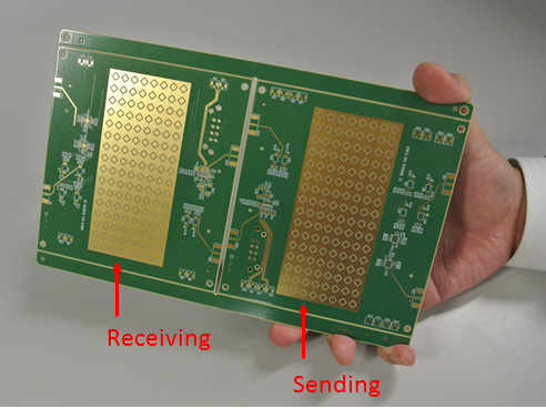 Photo: The antenna panel developed by Fujitsu