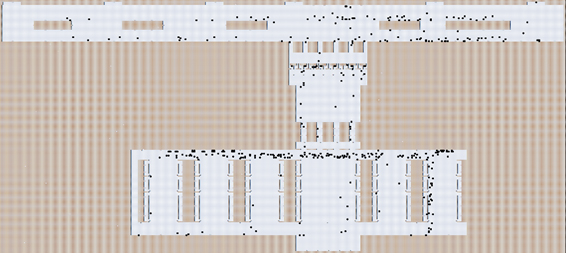 Figure 1: A diagram simulating human behavior and predicting congestion in an airport