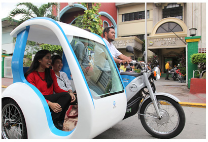 Photo 1: An electric tricycle in the Philippines