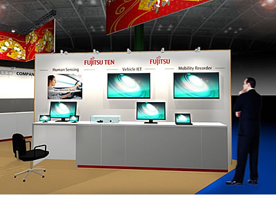 Representation of the Fujitsu Group booth