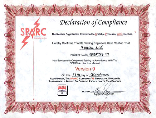 SPARC64™ VI Certification