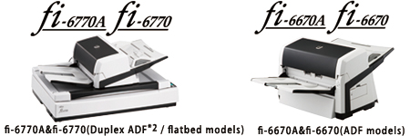 fi-6770A (Duplex ADF / Flatbed models), fi-6670 (ADF models)