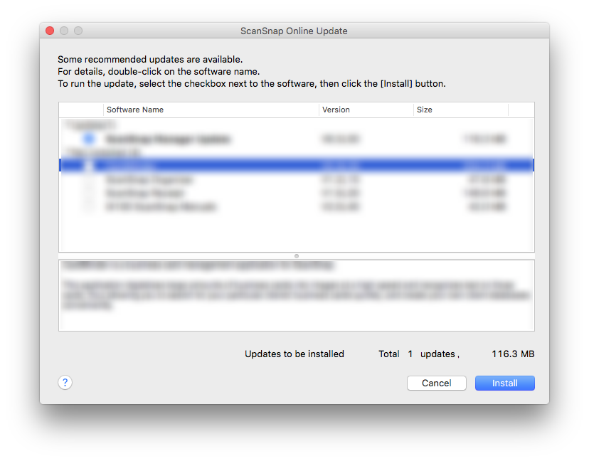 update scansnap driver