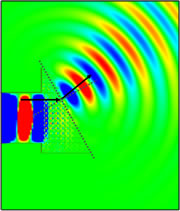 Metamaterial with a negative refractive index