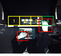 AI image analysis screen image of assembly operation
