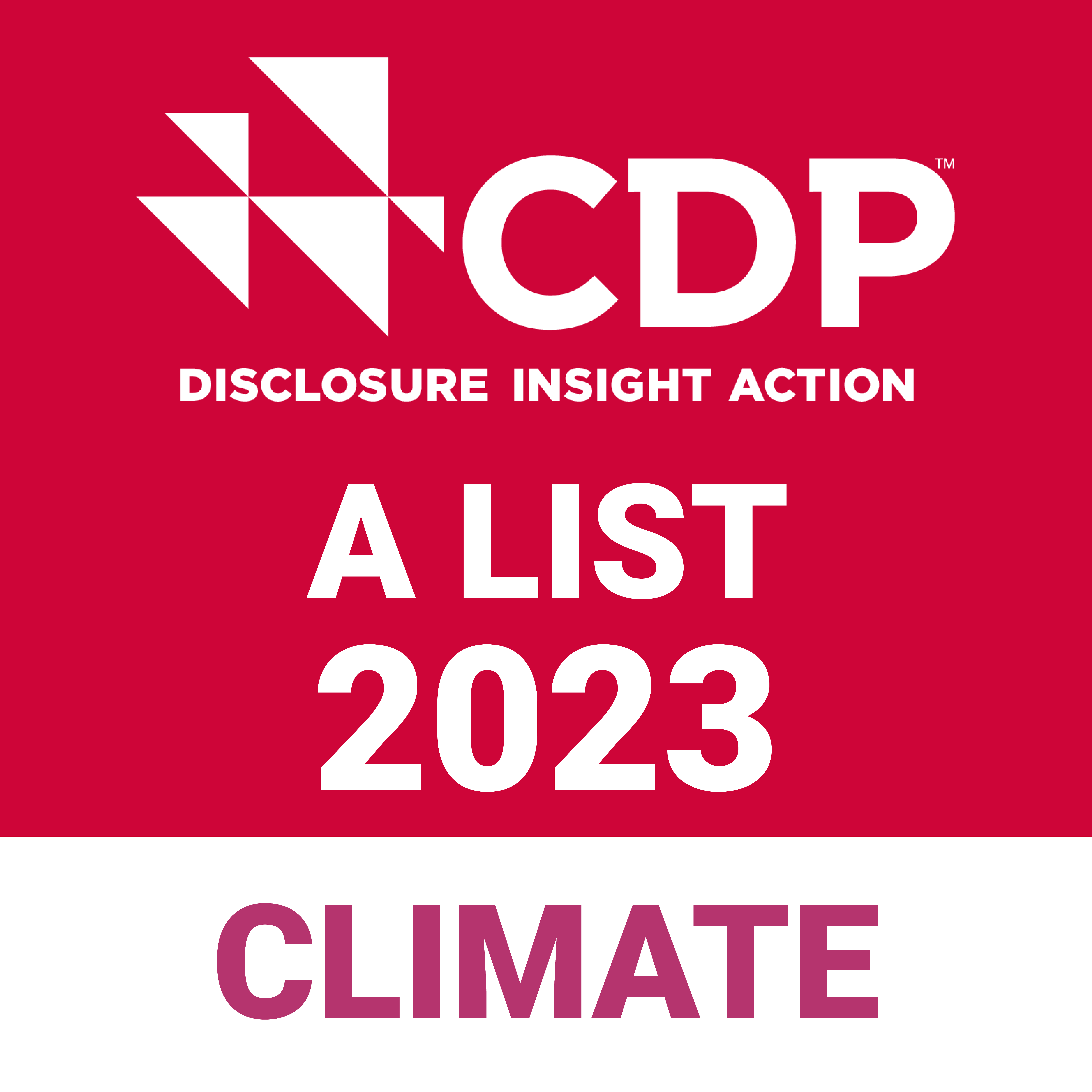 Logo: CDP climate change A list